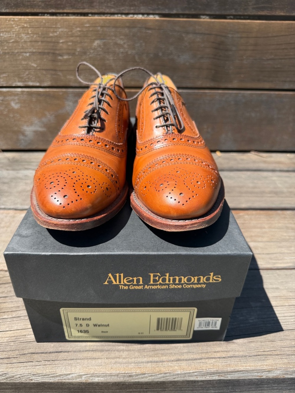 Allen Edmonds Strand Cap-toe Oxford Dress Shoe #1635 7.5D